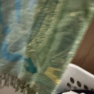 Elegant Green and Blue Women's Scarf